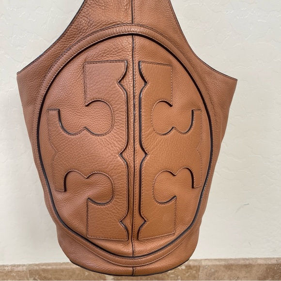 Authentic Rare Tory Burch All T Hobo Shoulder Bag Leather Purse Handbag - Picture 3 of 16